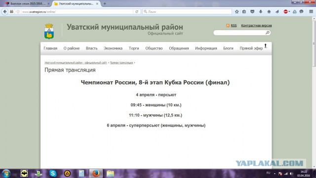 Биатлон сезон 2015/2016. Чемпионат России.