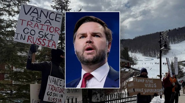 Проукраинские активисты хотели сорвать отдых американского вице-президента Джей Ди Вэнса