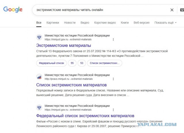 Президент РФ подписал закон о штрафах за поиск в сети экстремистских материалов и доступ к ним