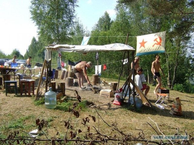 Дача, грибы, мясо, овощи.