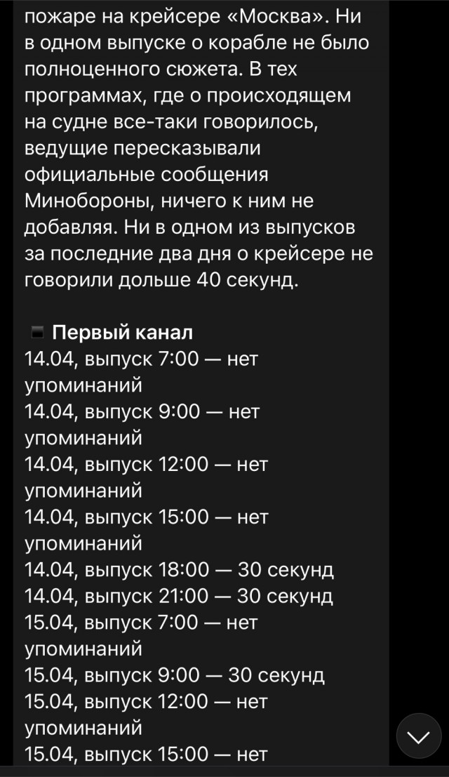 Экипаж крейсера "Москва" - где правда?