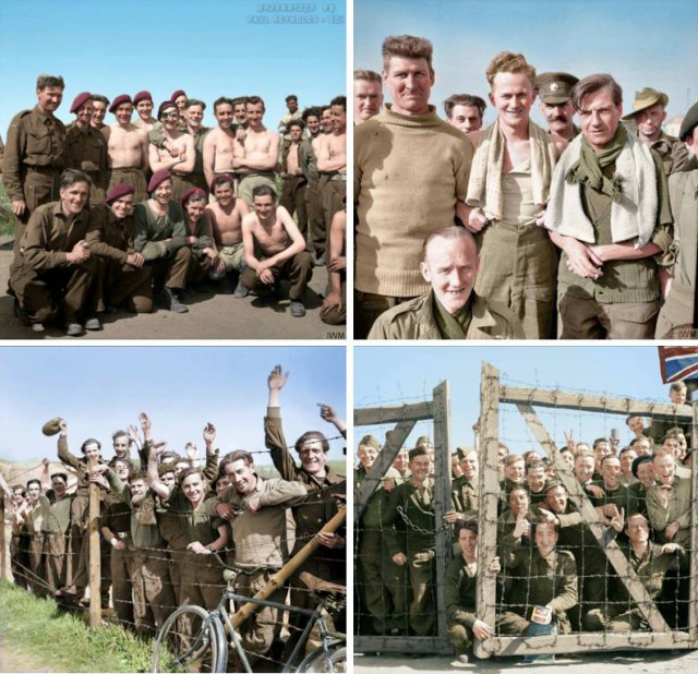 Немцы и русские в плену.