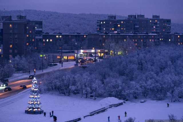 Полярная ночь. Мурманск