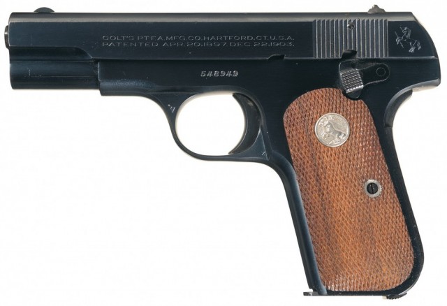 Пистолет Colt Model 1903 Pocket Hammerless - шедевр оружейной эстетики.