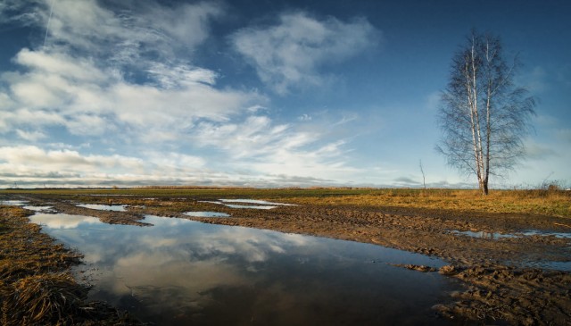 Начало весны в деревне