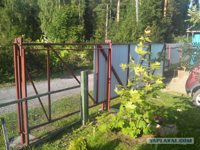 Откатные ворота без опорного столба: откатно-распашные