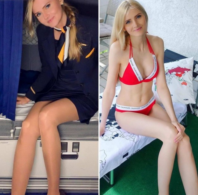 Девушки в форме и без нее