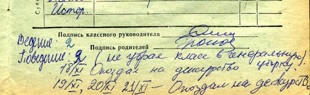 Вспоминая ... Школьный дневник