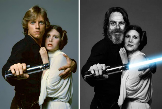 Герои Star Wars тогда и сейчас.