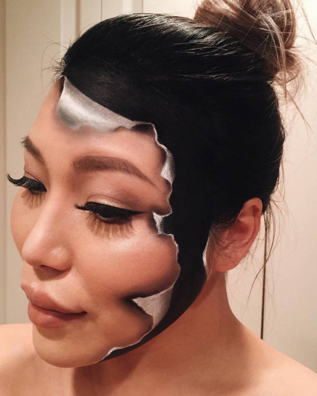 Жутковатый макияж от Mimi Choi