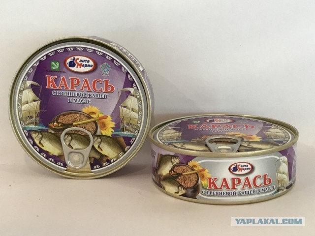 Консервы из карася с гречневой кашей
