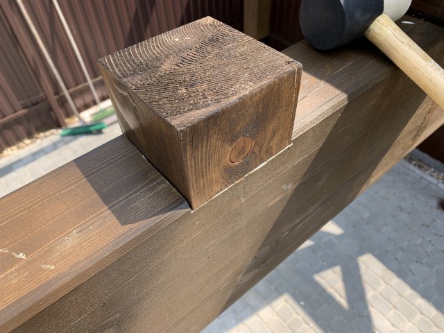 Навес для авто из бруса своими руками