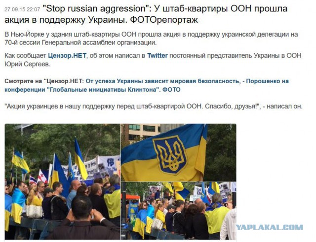 Жители Нью-Йорка вышли поддержать Владимира Путина