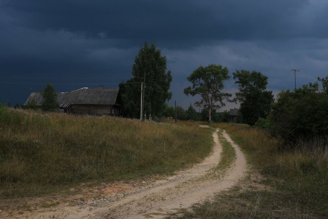 Перед грозой в деревне