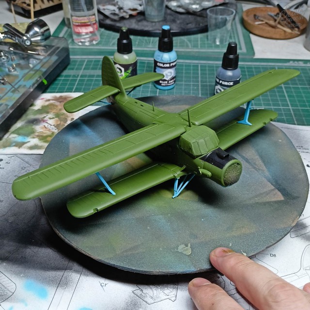 Сделал диораму с трудягой Ан-2 в подарок