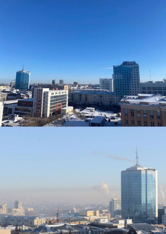 В Челябинске перед приездом Владимира Путина неожиданно пропал смог в небе и снег на дорогах