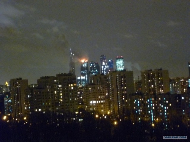 В столице горела одна из башен Москва-Сити