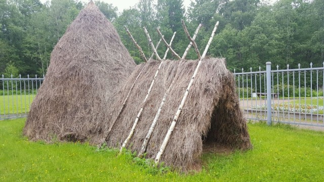 Шалаш с сыном построили