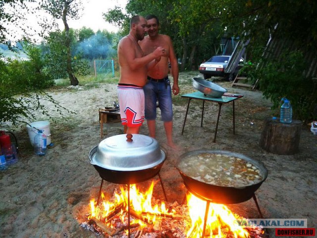 Борщ в казане