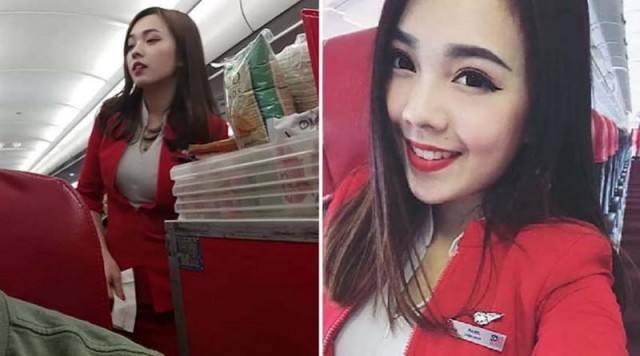 На рейсе AirAsia обнаружена самая красивая стюардесса