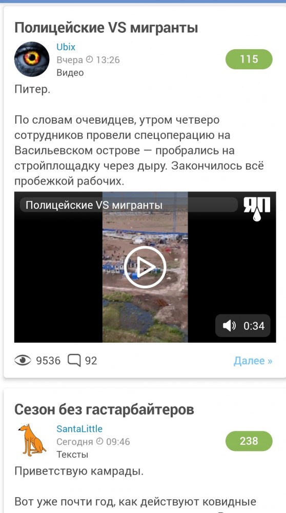 Полицейские VS мигранты