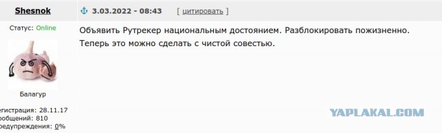 Вице-губернатор Свердловской области предложил разблокировать торрент-трекер RuTracker