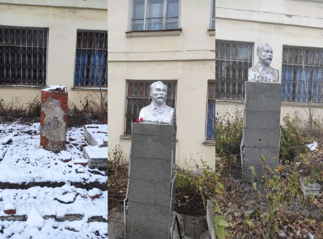 В Омске неизвестные снесли памятник Дзержинскому