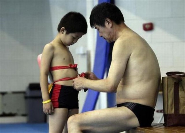 Подготовка пловцов в Китае