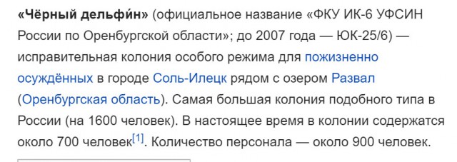 Из колонии "Черный дельфин" впервые совершен побег