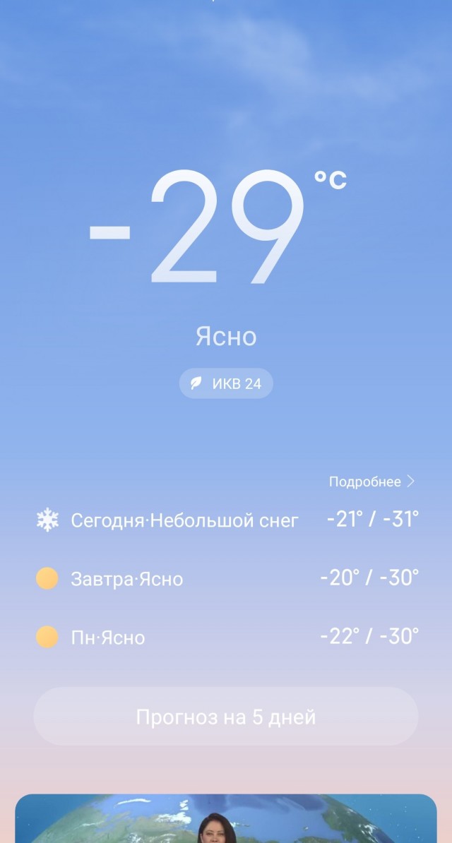 Что то зябко, а как у вас?