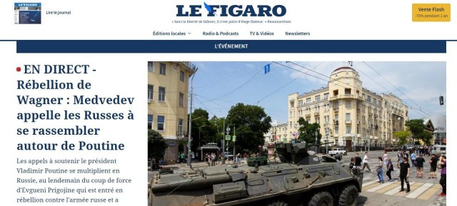 «Россия против России». Военный переворот в РФ на первых полосах всех мировых СМИ