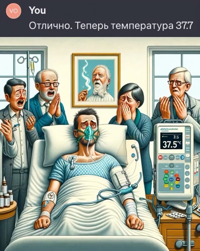 Даже нейросеть понимает, что нормальные мужчины природой не приспособлены переносить такую температуру. 37,1С - это уже кошмар!