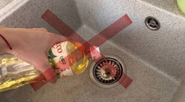 Куда выливать остатки масла со сковороды