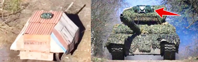 Т-80БВ до и после трансформации в черепашку