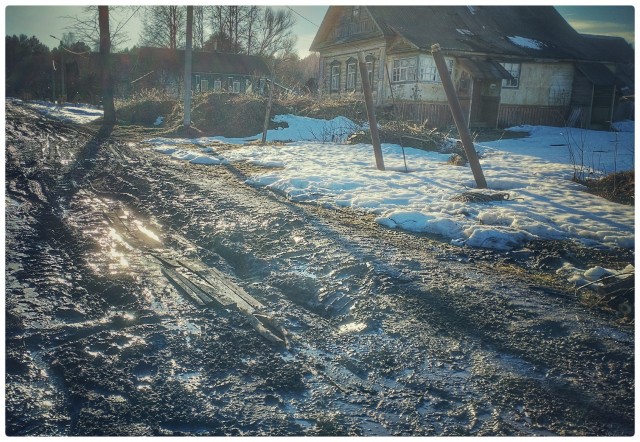 В деревню.