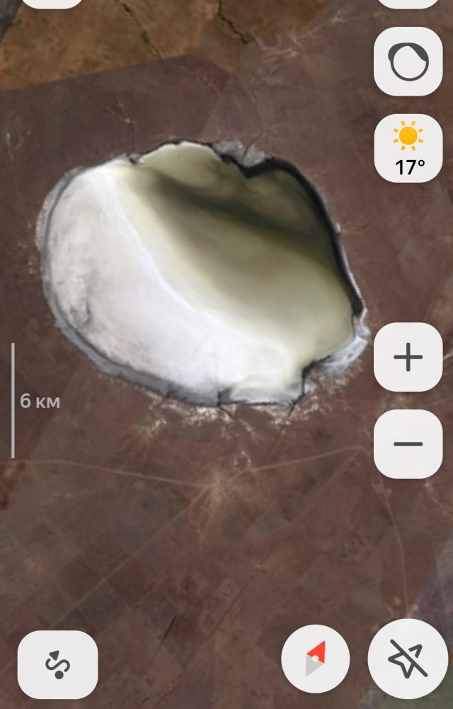 Волга, впадающая в Каспийское море, с борта МКС