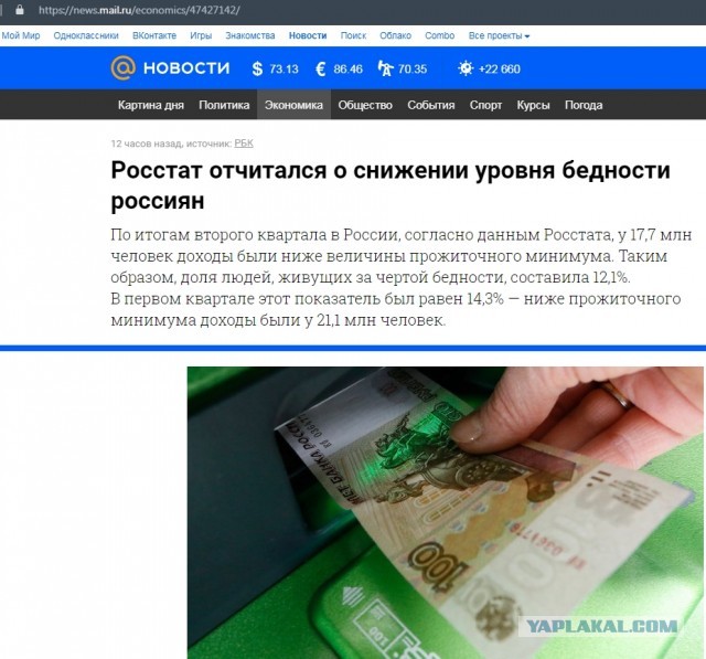 Путин поручил правительству РФ снизить уровень бедности россиян