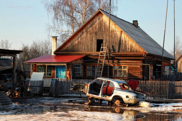 Весной в деревне