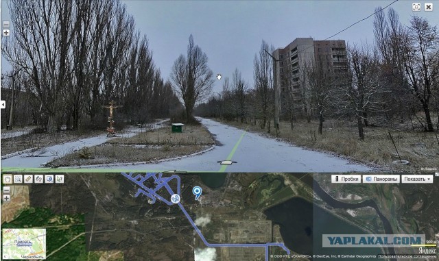Припять глазами Яндекс карт.