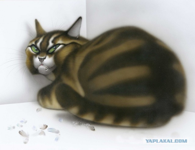 Забавные рисованные кошки