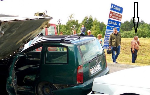 ЧП на выезде из Гродно: БМП раздавила легковой автомобиль