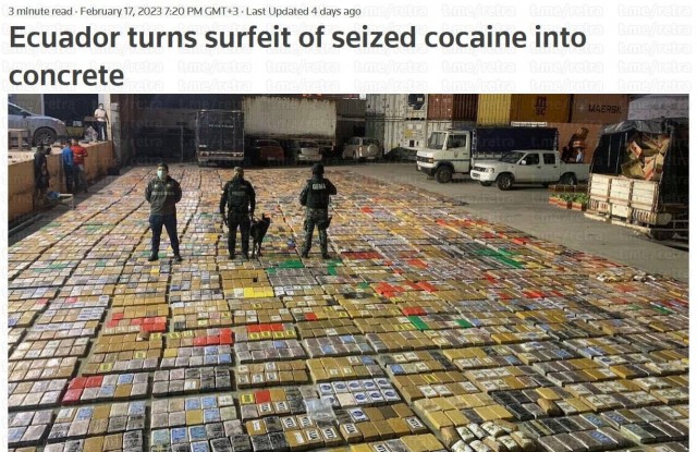 В Эквадоре в бетон для зданий добавляют кокаин