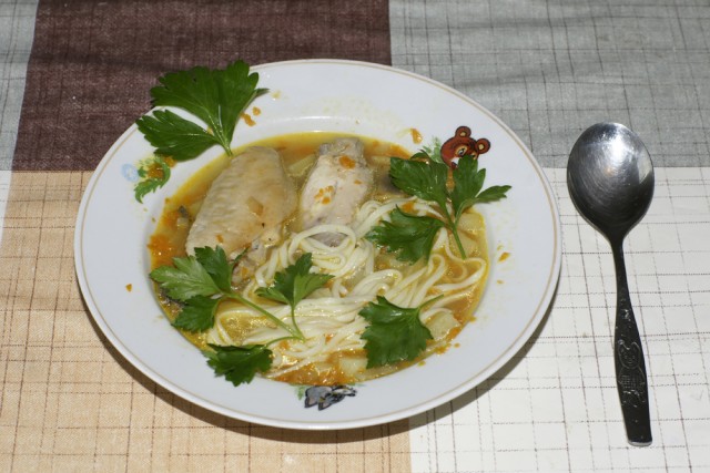 Лапша куриная домашняя