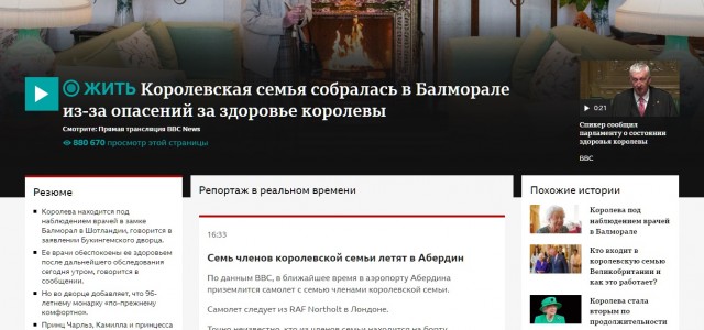 Королева Британии Елизавета II либо умерла, либо умирает прямо сейчас
