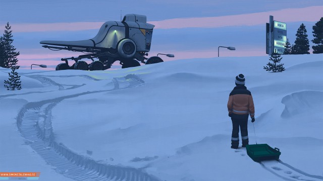 Альтернативное развитие мира от Саймона Сталенхага (Simon Stalenhag)