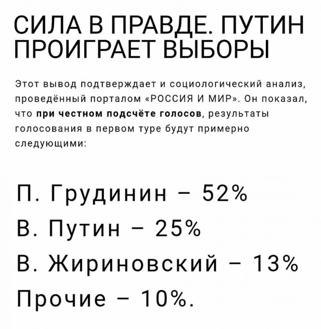 Интервью Грудинина П.Н. Откровенный разговор