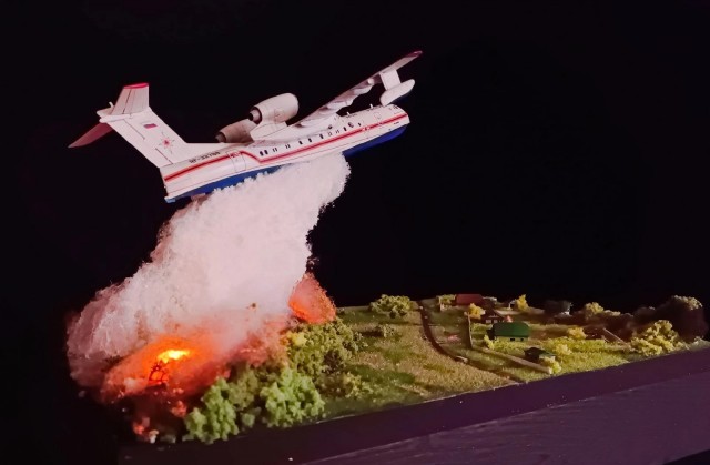 Диорама с самолётом БЕ-200