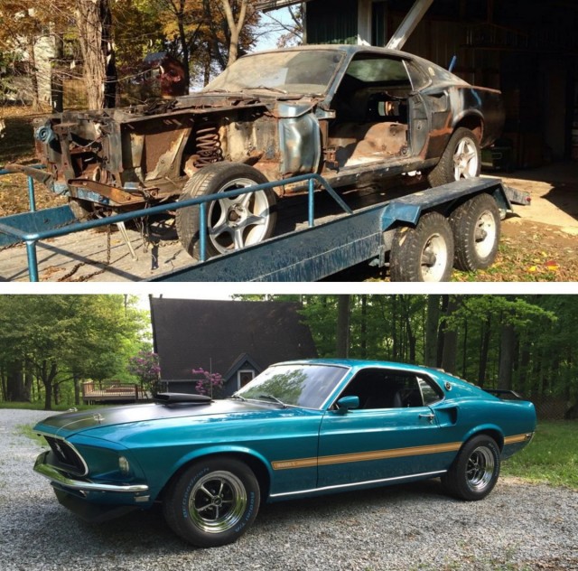 Автомобили до и после реставрации
