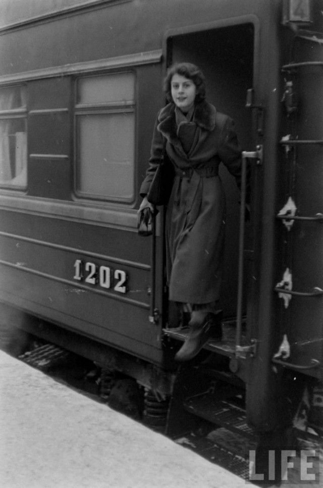 Американские туристы в Ленинграде зимой 1955-1956г