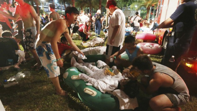 Взрыв на вечеринке в Тайване, 200 пострадавших